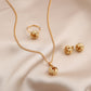 3pcs Ear Studs + Necklace + Ring Boho Style Jewelry Set