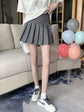 Solid Pleated High Waist Mini Skirt