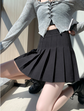 Solid Pleated High Waist Mini Skirt