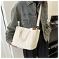 Canvas Tote Bag, Multi Pockets Shoulder Bag