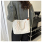 Canvas Tote Bag, Multi Pockets Shoulder Bag