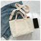 Canvas Tote Bag, Multi Pockets Shoulder Bag