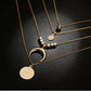 Multilayer Moon Pendant Necklace Chain