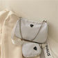 2N1 Trendy Solid Color Shoulder Bag