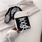 Canvas Sneaker Shaped Crossbody Bag Black