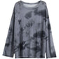 Tie Dye Sheer T-shirt Drop Shoulder Top, Free Size