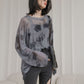 Tie Dye Sheer T-shirt Drop Shoulder Top, Free Size