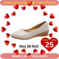 Ballet Flats for Women Low Heel ( off-white ) ( on Clearance )