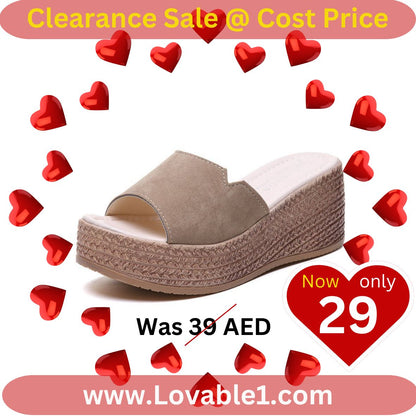 Slip On Comfort Wedge Heel Sandals ( on Clearance )