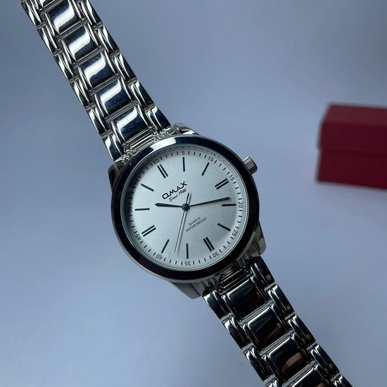 Omax Stainless Steel Wrist Watch para sa Lalaki