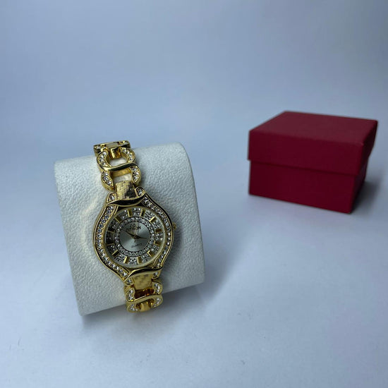 Citron Gold Tone Rhinestone Woman Watch