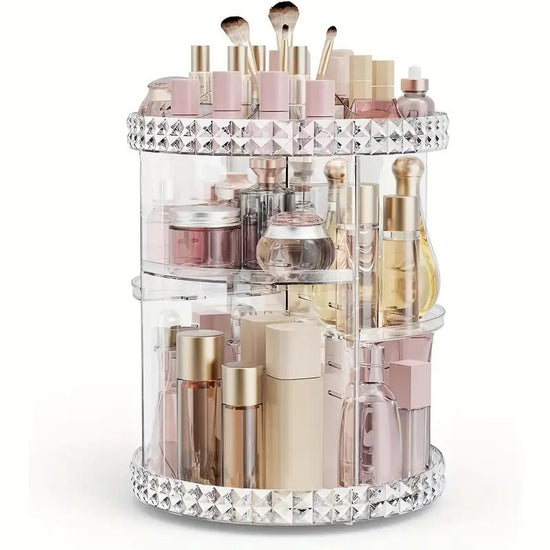 Rotating Crystal Jewelry & Cosmetic Stand