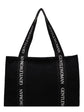 Bagong Corduroy Bag Large Capacity Tote Shoulder Bag Black