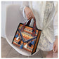 Ethnic Style Fringe Handbag, Bohemian Tassel Tote Bag, Geometric Pattern Shoulder Bag