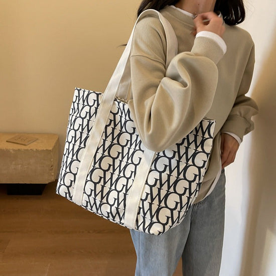New Printed Casual Large Capacity Tote Shoulder Bag