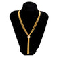 Golden Exaggerated Multi Chain Necklace Stackable Punk Style Neck Jewelry