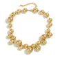 Exaggerated na Malaking Golden Ball Beaded Necklace