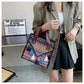 Ethnic Style Fringe Handbag, Bohemian Tassel Tote Bag, Geometric Pattern Shoulder Bag