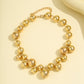 Exaggerated na Malaking Golden Ball Beaded Necklace