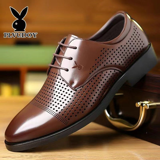 Brown Dress Shoes For Men Lace Up Breathable