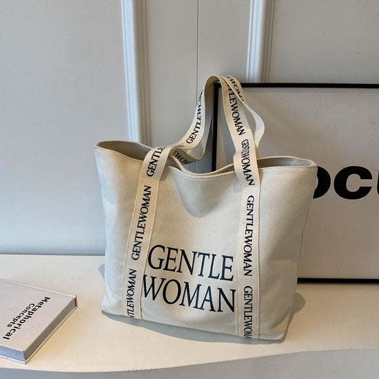 off-white Large Canvas Shoulder Bag