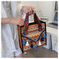 Ethnic Style Fringe Handbag, Bohemian Tassel Tote Bag, Geometric Pattern Shoulder Bag