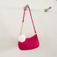 Shoulder Bag with Pompom