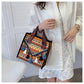 Ethnic Style Fringe Handbag, Bohemian Tassel Tote Bag, Geometric Pattern Shoulder Bag