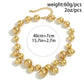 Exaggerated na Malaking Golden Ball Beaded Necklace