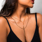 Minimalist Metal Chain Necklace Set For Women, Diy Combination Gold Long Necklace