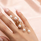 Exaggerated Large Pearl Irregular Opening Ring index Finger Ring