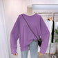 Solid Taro Purple Simple Loose fit Tshirt Unisex