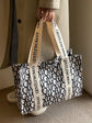 Elegant Large Capacity Tote Canvas Bag