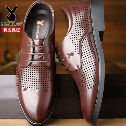 Brown Dress Shoes For Men Lace Up Breathable