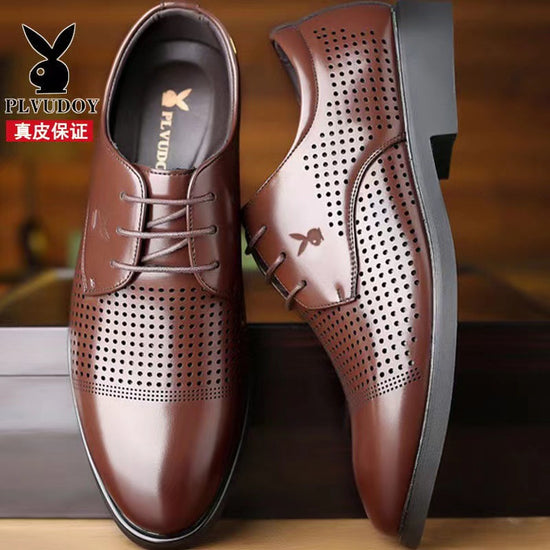 Brown Dress Shoes For Men Lace Up Breathable ( on Clearance )