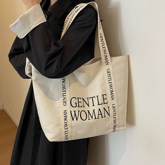 off-white Large Canvas Shoulder Bag
