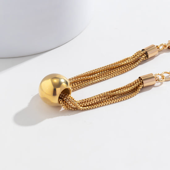 Golden Ball Twisted Chain Bracelet