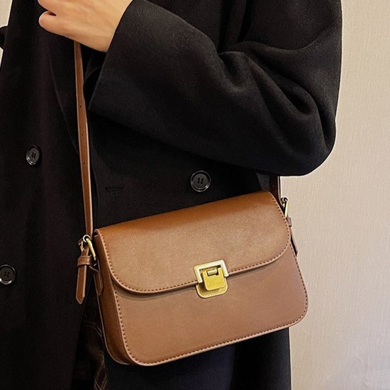 New Versatile Fashionable Simple Leather Crossbody Bag