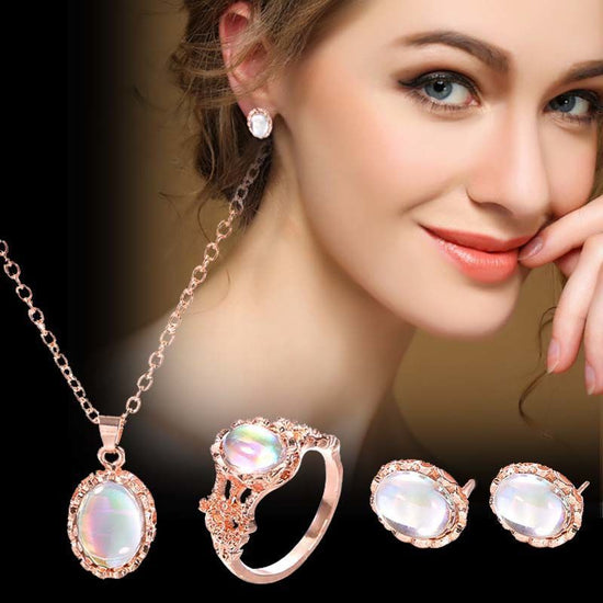 Dazzling Gemstone Trend Jewelry Combination Set
