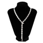 Twisted Metal Chain Necklace for Women , Silver Long Chain