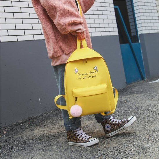 School Student four-piece Schoolbag Casual Backpack Travel Backpack