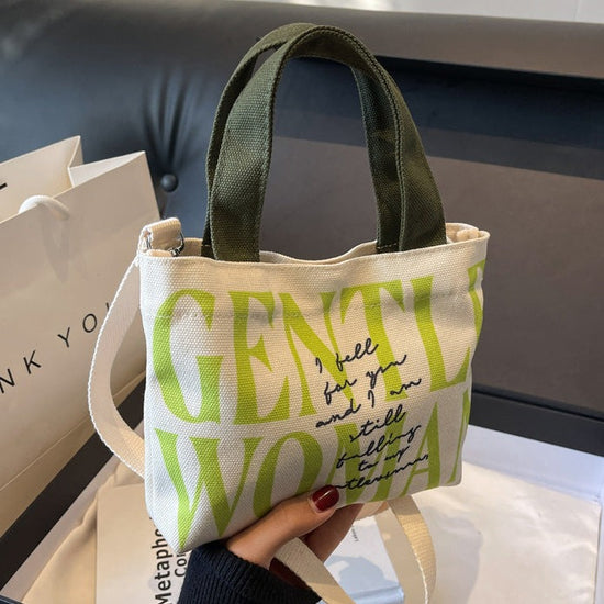 Color Printed Canvas Shoulder Bag