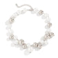 Silver Plated White Chunky Pearl Chain Choker Necklace