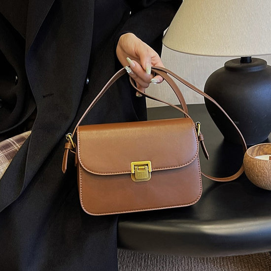 New Versatile Fashionable Simple Leather Crossbody Bag