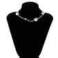 Chic Silver Tone Ball Chain Choker Necklace