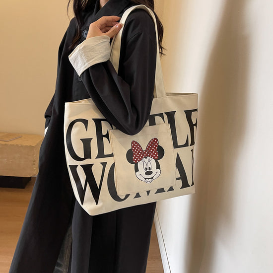 Large Capacity Handbag Cartoon Cute Canvas Tote Bag