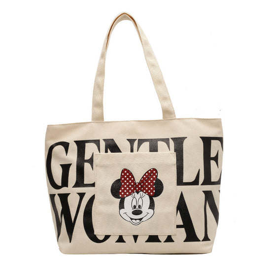 Large Capacity Handbag Cartoon Cute Canvas Tote Bag
