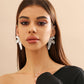 Kaakit-akit na Silver Plated Butterfly Wings Earrings