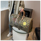 Travel bag new cartoon print fashion canvas shoulder crossbody bag