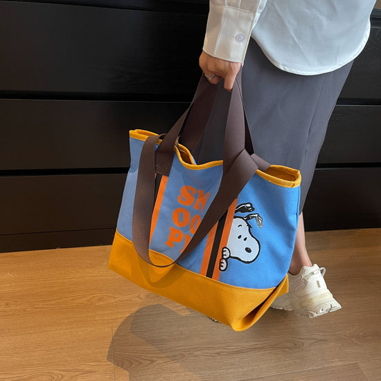 Dongdaemun Snoopy Cartoon Cute Canvas Handbag Shoulder Bag